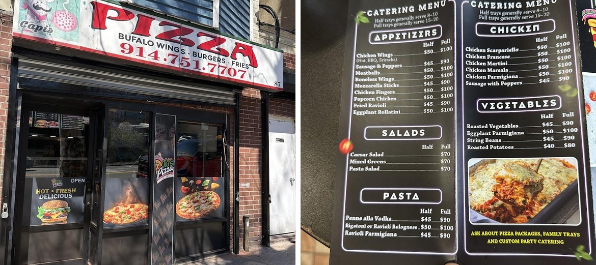 J and J's Pizza Menu
